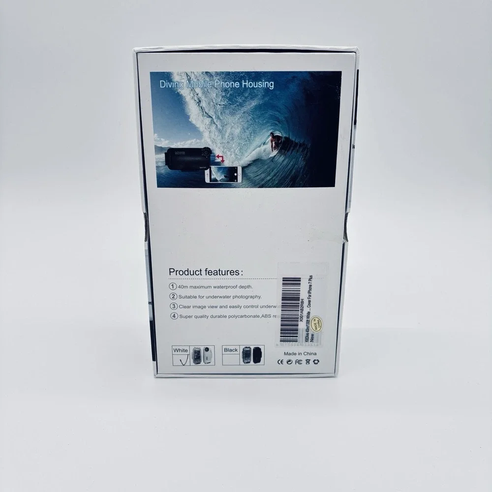 Meikon iPhone 7 Plus Diving Housing Waterproof 40m 130ft Underwater Case White